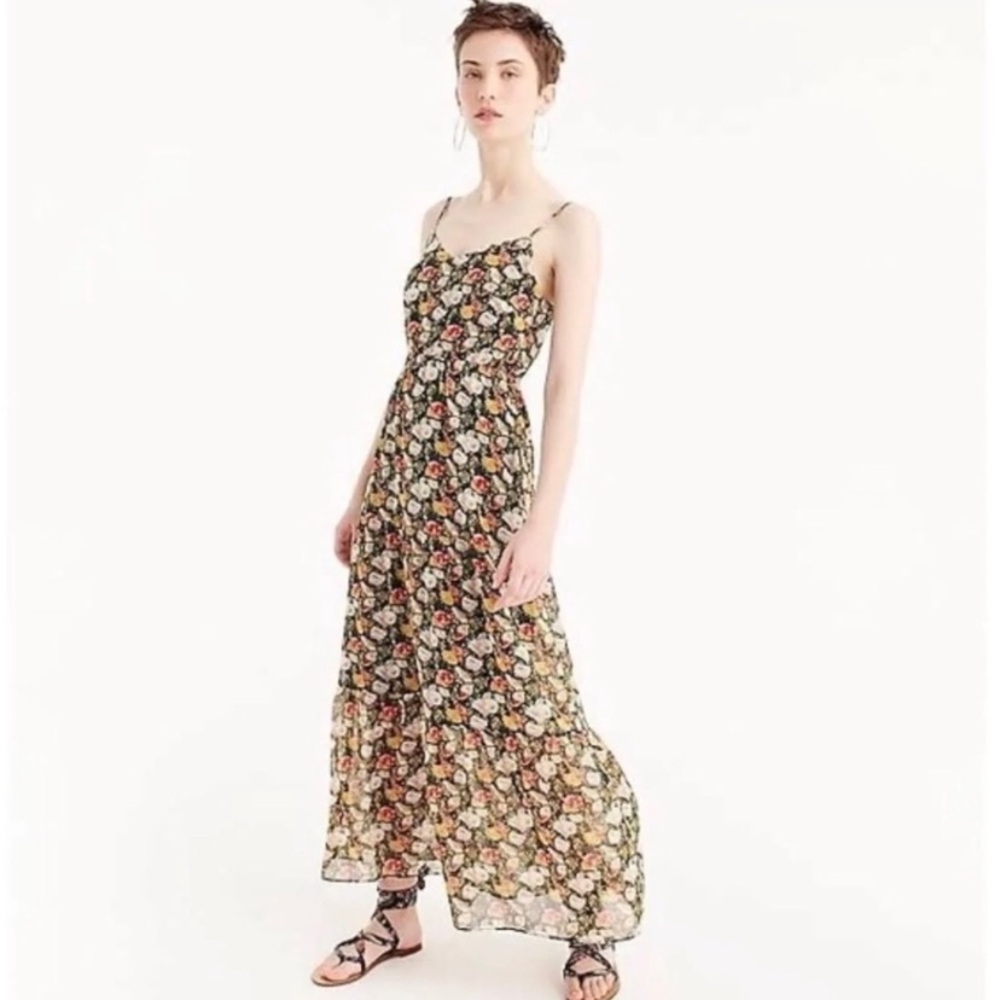 J. Crew Liberty Tiered Sweet Pea Floral dress